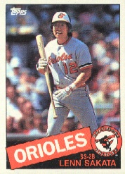 1985 Topps Baseball Cards      081      Lenn Sakata